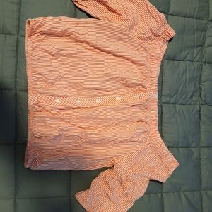 Red striped crop top